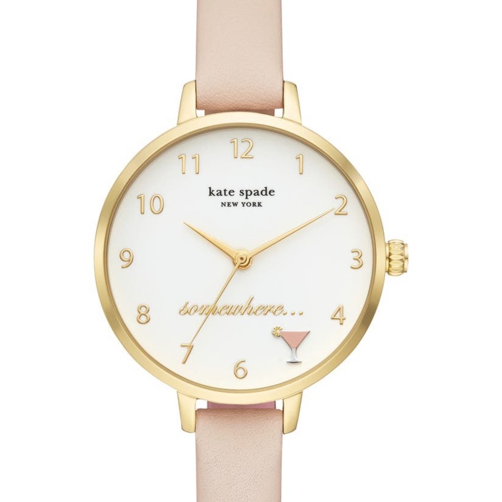 NIB Kate Spade Metro 5 somewhere leather watch